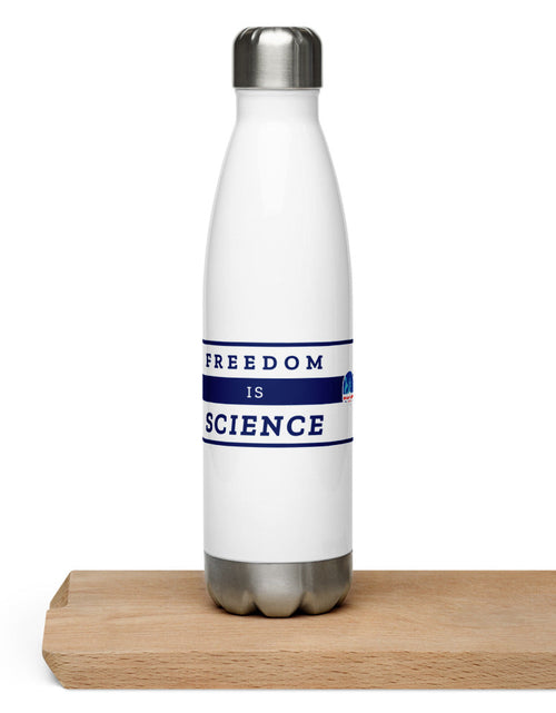 Load image into Gallery viewer, Freedom is Nature, Freedom Is Science Stainless Steel Water Bottle by Proud Libertarian
