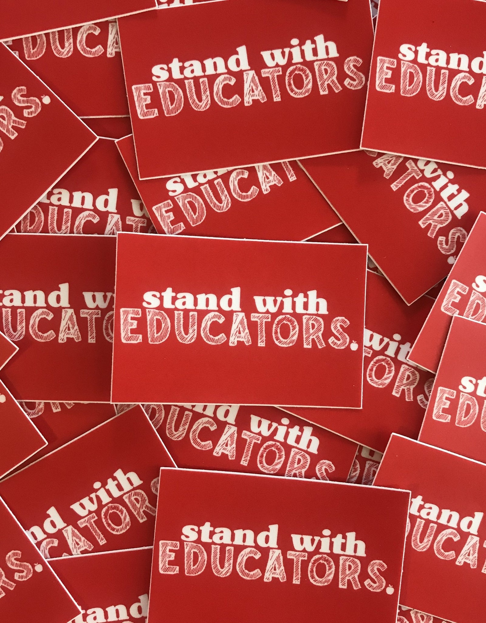 Stand with Educators Sticker by Kind Cotton