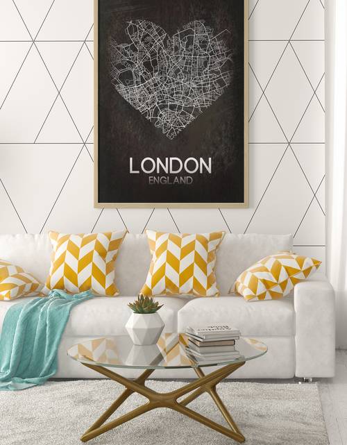 Load image into Gallery viewer, Love Heart Map Any City &amp; Country Personalised 2022 Wall Decor Print with 10 New Styles by WinsterCreations™ Official Store
