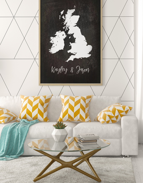 Load image into Gallery viewer, Couples United Kingdom Map with Special Dates &amp; Heart Personalised 2022 Wall Decor Print with 10 New Styles by WinsterCreations™ Official Store
