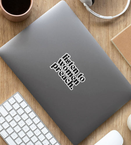 Listen To Women Preach | Sticker by The Happy Givers