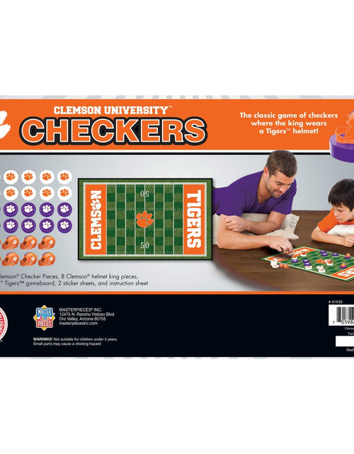 Load image into Gallery viewer, Clemson Tigers Checkers Board Game by MasterPieces Puzzle Company INC
