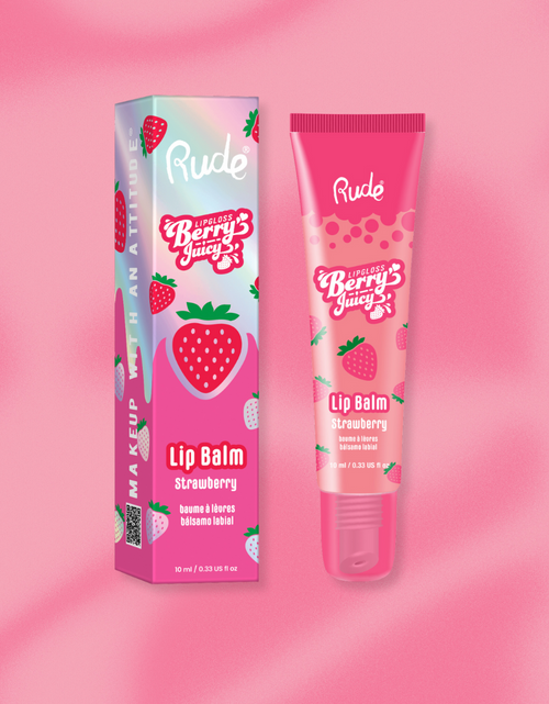 Load image into Gallery viewer, RUDE Berry Juicy Lip Balm - Strawberry
