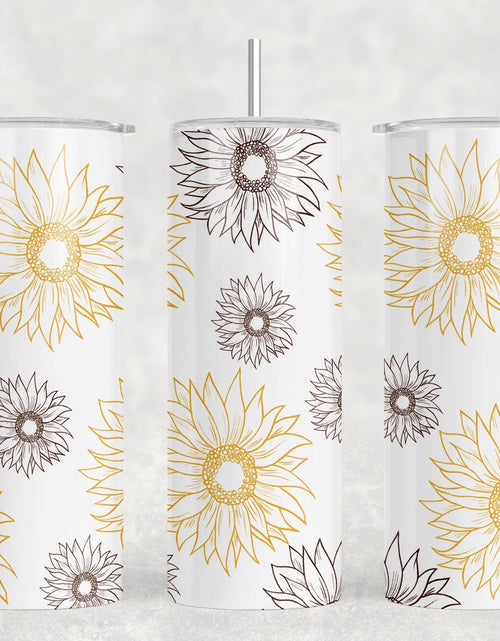 Load image into Gallery viewer, Sunflowers|Skinny Tumbler|Optional Bluetooth Speaker| Speaker Color Varies by Rowdy Ridge Co

