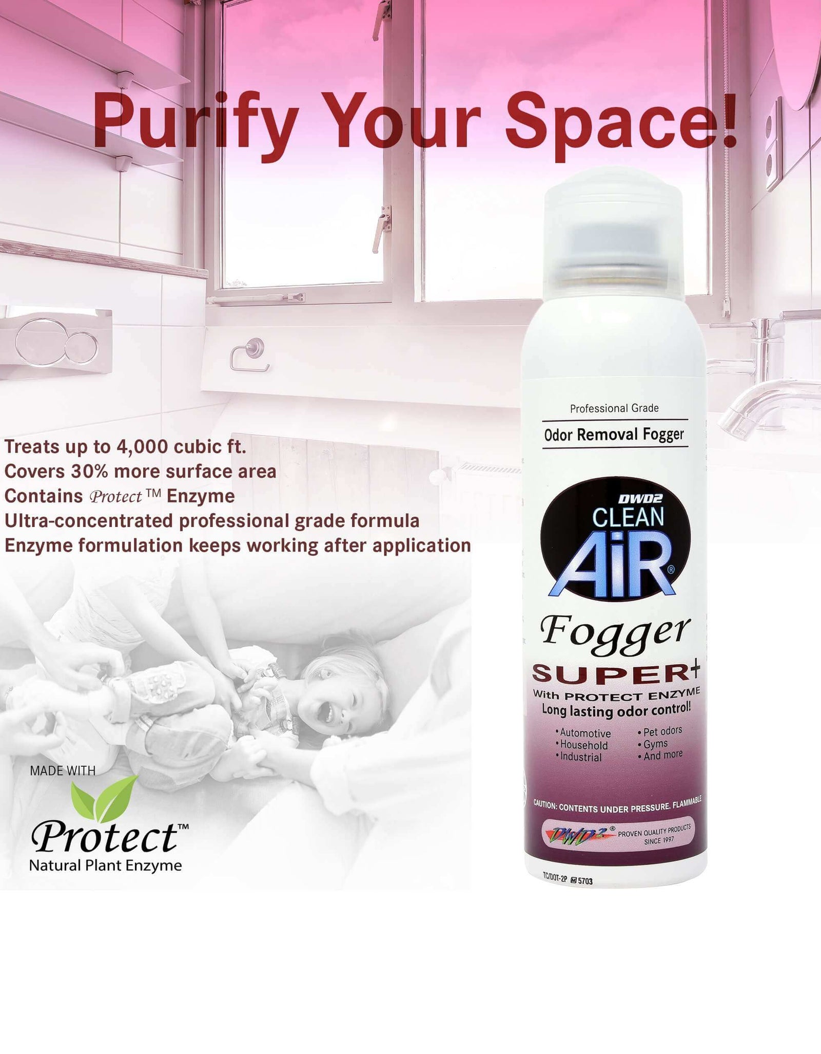 DWD2 Clean Air® Fogger Odor Eliminator (Super Plus) by The DWD2 System, Inc.