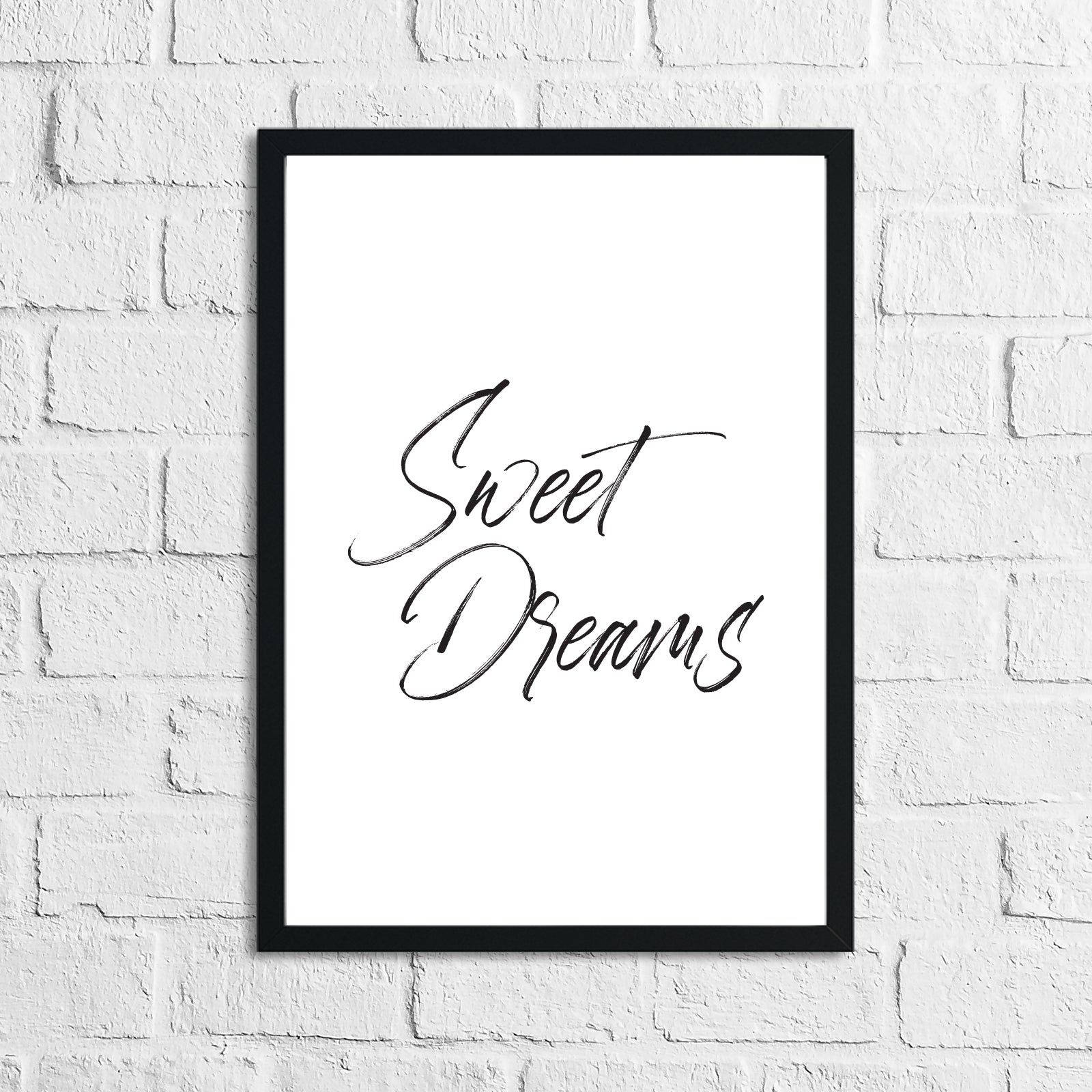 Sweet Dreams Bedroom Decor Simple Print by WinsterCreations™ Official Store