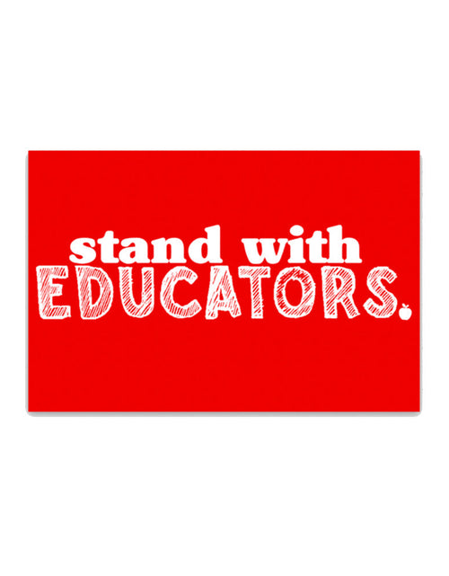 Load image into Gallery viewer, Stand with Educators Sticker by Kind Cotton

