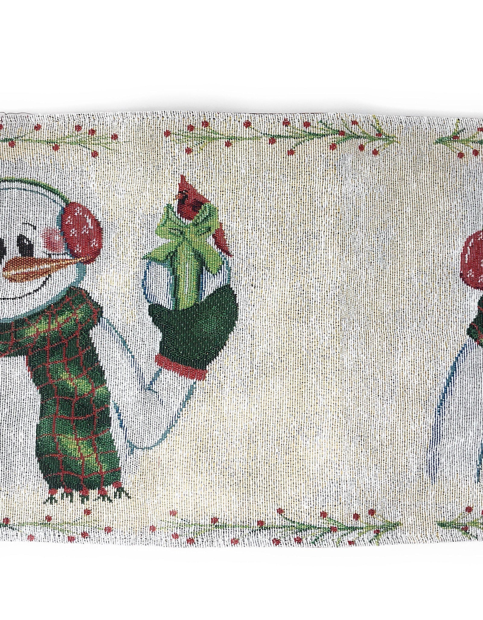 DaDa Bedding Set of 8 Pieces Magical Snowman Holiday Table Tapestry - 4 Placemats, 2 Table Runners, 2 Throw Pillow Covers (9733) by DaDa Bedding Collection