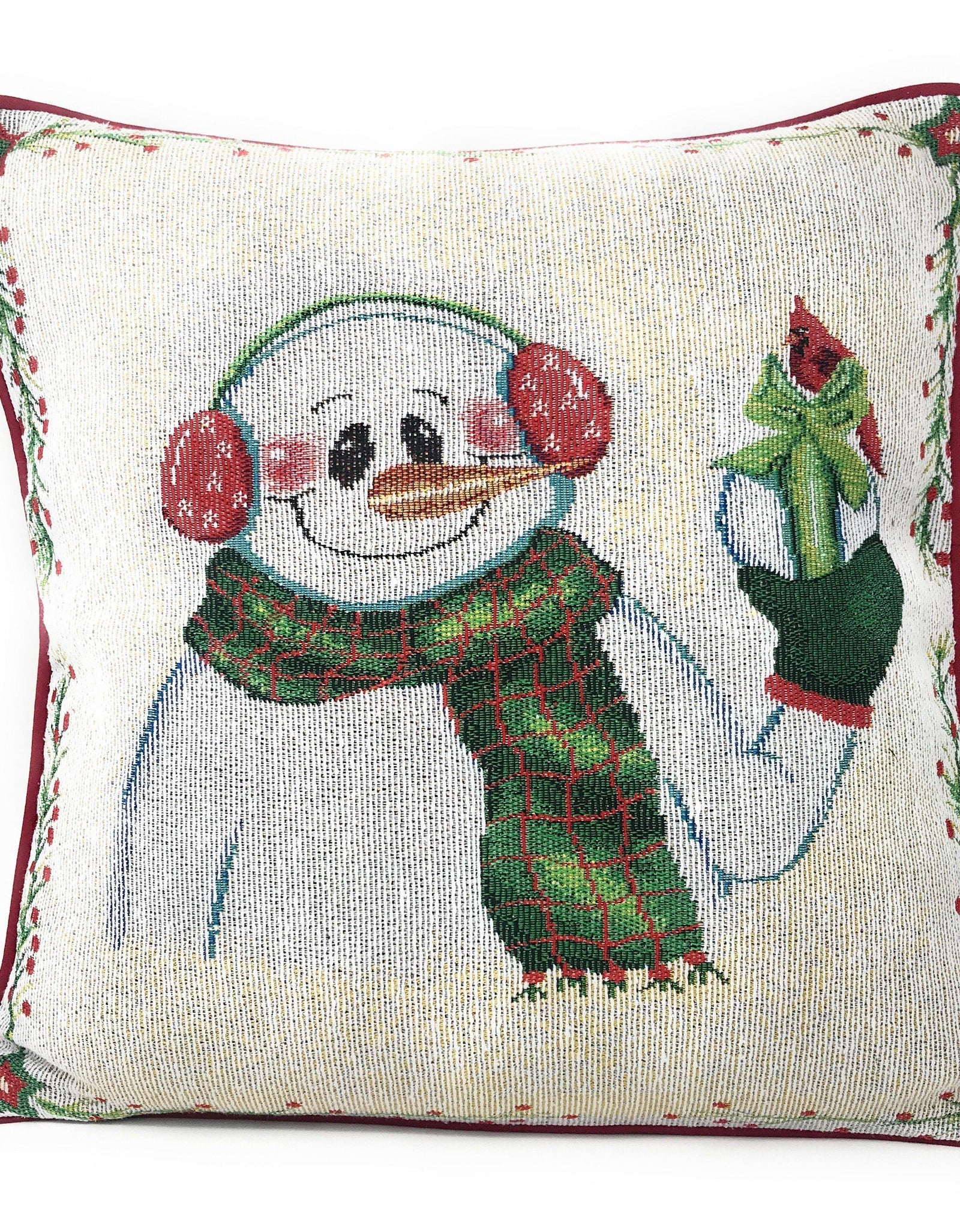DaDa Bedding Set of 8 Pieces Magical Snowman Holiday Table Tapestry - 4 Placemats, 2 Table Runners, 2 Throw Pillow Covers (9733) by DaDa Bedding Collection