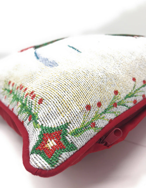 Load image into Gallery viewer, DaDa Bedding Set of 8 Pieces Magical Snowman Holiday Table Tapestry - 4 Placemats, 2 Table Runners, 2 Throw Pillow Covers (9733) by DaDa Bedding Collection
