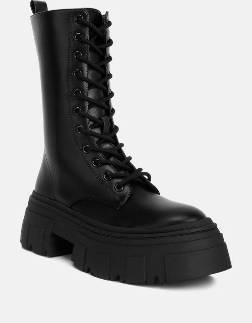 Load image into Gallery viewer, tatum combat boots by London Rag
