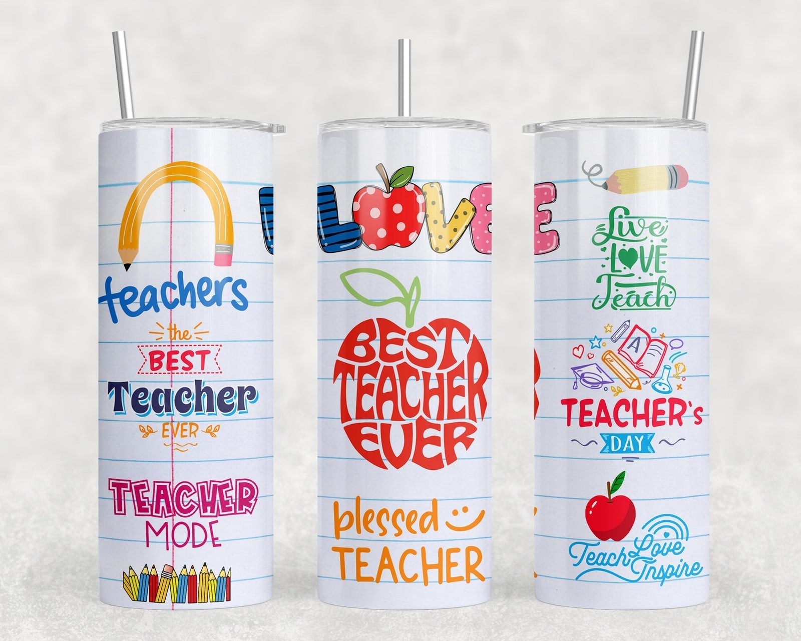 Teacher - 20 oz Steel Skinny Tumbler - Optional Blue Tooth Speaker - Speaker Color will Vary by Rowdy Ridge Co