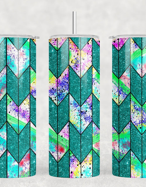 Load image into Gallery viewer, Teal Yagasuri - 20 oz Steel Skinny Tumbler - Optional Blue Tooth Speaker - Speaker Color will Vary by Rowdy Ridge Co
