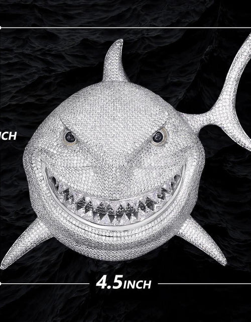 Load image into Gallery viewer, Tekashi 6ix9ine’s Iced Out Shark Pendant (Large Size 5 Inch Tall) by Bling Proud | Urban Jewelry Online Store
