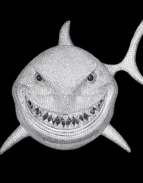 Load image into Gallery viewer, Tekashi 6ix9ine’s Iced Out Shark Pendant (Large Size 5 Inch Tall) by Bling Proud | Urban Jewelry Online Store
