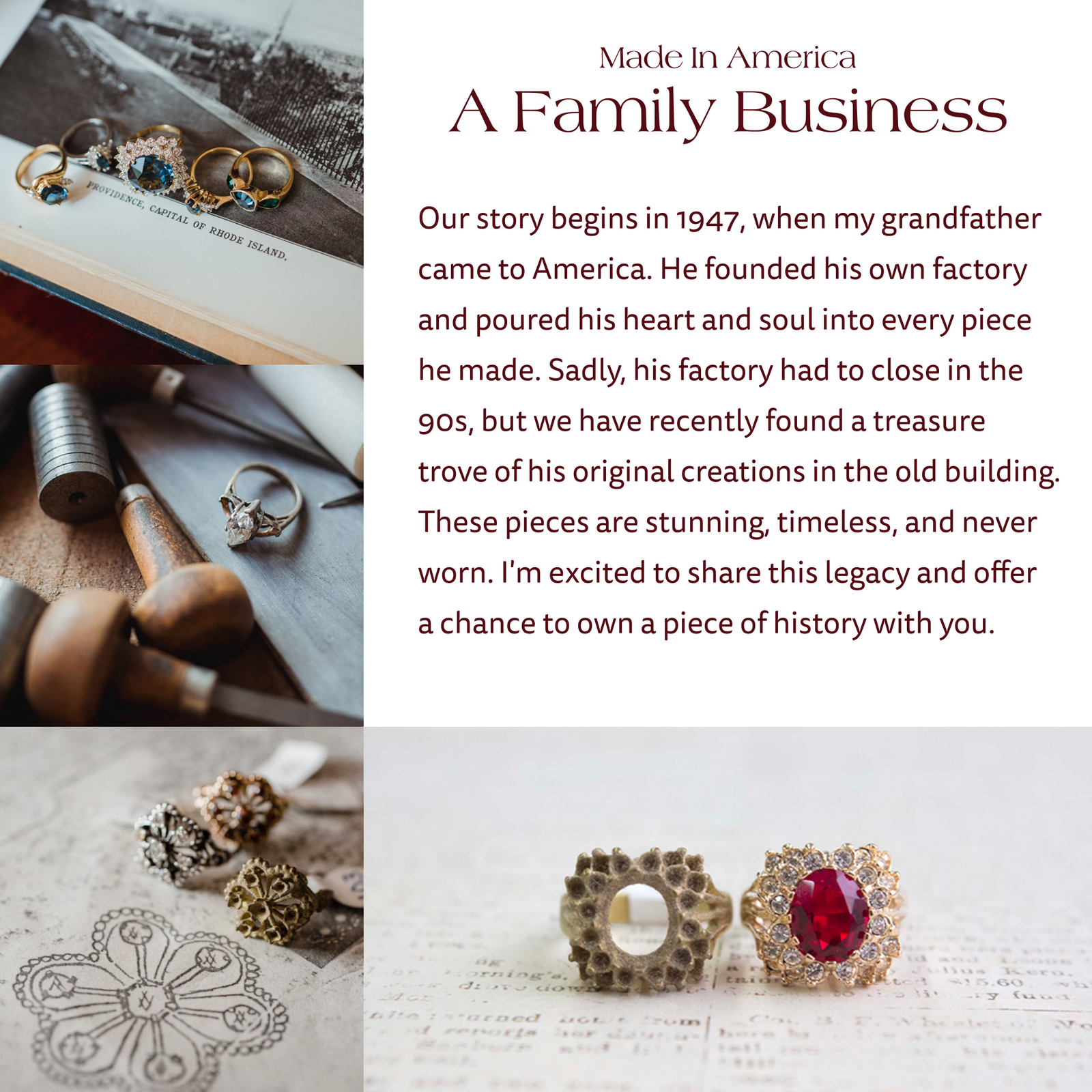 FIVE FOR ONE -Mix of 5 Vintage/Antique Rings for Women We Select Per Your Specifications Made in America - Bulk Pack by PVD Vintage Jewelry
