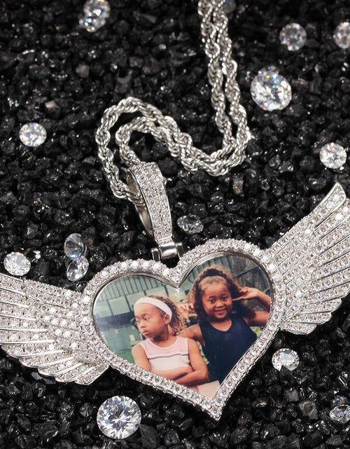 Load image into Gallery viewer, THE CUPID® - Custom Iced Photo Pendant by Bling Proud | Urban Jewelry Online Store
