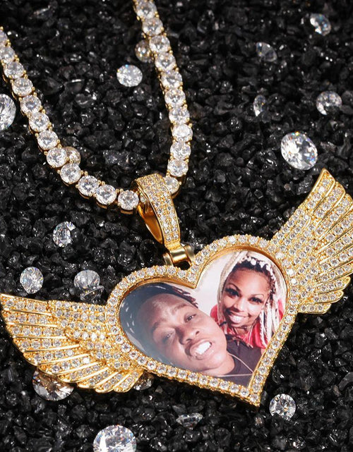 Load image into Gallery viewer, THE CUPID® - Custom Iced Photo Pendant by Bling Proud | Urban Jewelry Online Store
