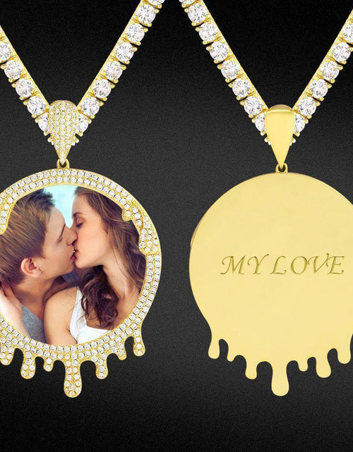 Load image into Gallery viewer, THE DRIP® - Custom Iced Out Round Photo Pendant by Bling Proud | Urban Jewelry Online Store
