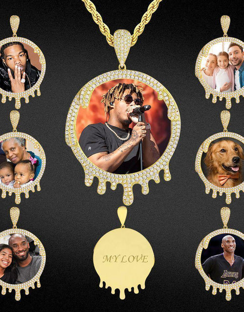Load image into Gallery viewer, THE DRIP® - Custom Iced Out Round Photo Pendant by Bling Proud | Urban Jewelry Online Store
