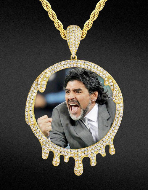 Load image into Gallery viewer, THE DRIP® - Custom Iced Out Round Photo Pendant by Bling Proud | Urban Jewelry Online Store
