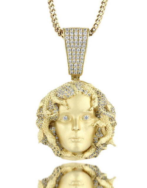 Load image into Gallery viewer, The Exorcism® - Diamond Medusa Head Pendant by Bling Proud | Urban Jewelry Online Store
