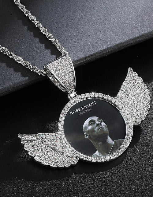 Load image into Gallery viewer, THE FLYING ANGEL® - Custom Round Photo Pendant by Bling Proud | Urban Jewelry Online Store
