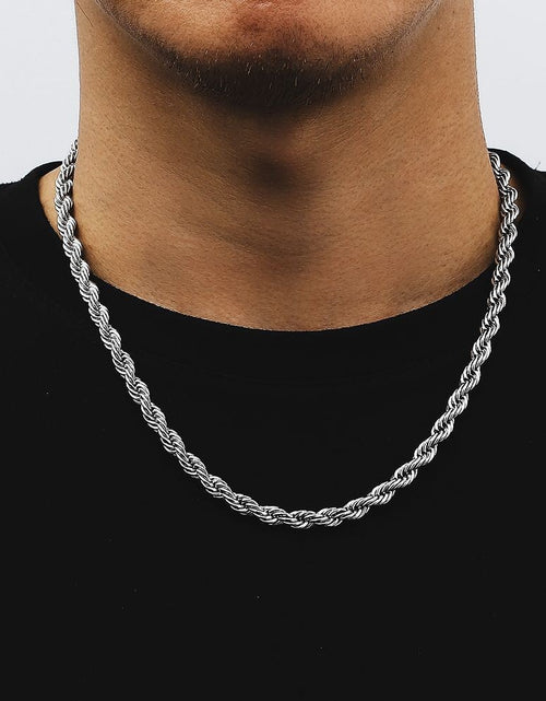 Load image into Gallery viewer, The Golden Age II® - 6mm Rope Chain With Iced Diamond Lock by Bling Proud | Urban Jewelry Online Store
