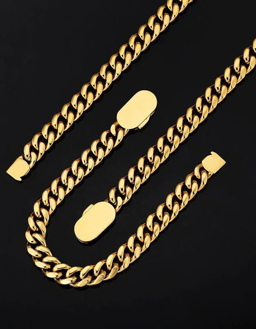 Load image into Gallery viewer, The Golden Age Ⅱ® - Cuban Link Chain 18K Gold (Push Button Clasp) by Bling Proud | Urban Jewelry Online Store
