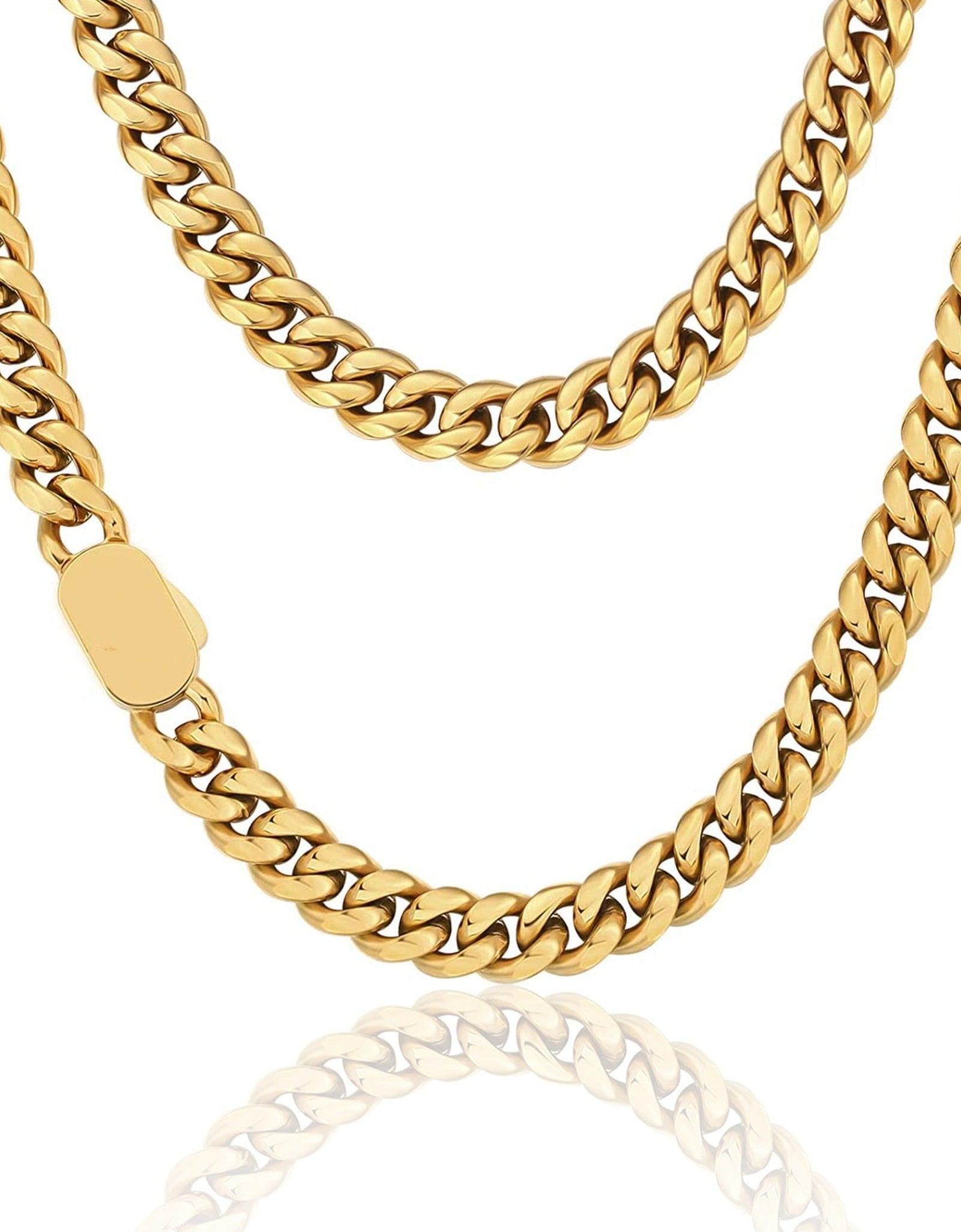 The Golden Age Ⅱ® - Cuban Link Chain 18K Gold (Push Button Clasp) by Bling Proud | Urban Jewelry Online Store
