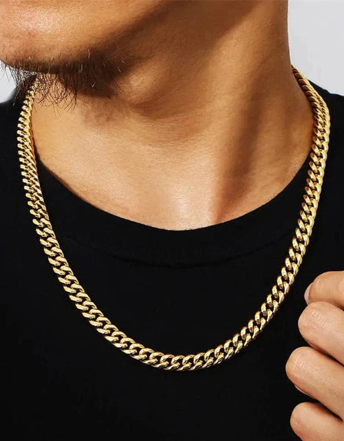 Load image into Gallery viewer, The Golden Age Ⅱ® - Cuban Link Chain 18K Gold (Push Button Clasp) by Bling Proud | Urban Jewelry Online Store
