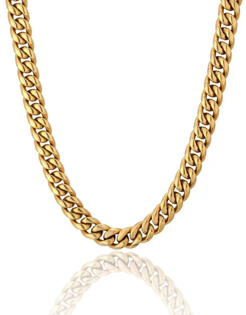 Load image into Gallery viewer, The Golden Age® - 8mm Miami Cuban Link Chain 18K Gold Plated by Bling Proud | Urban Jewelry Online Store
