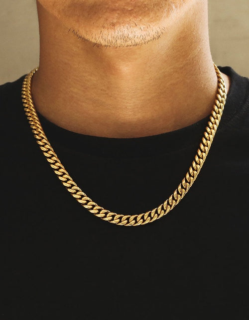 Load image into Gallery viewer, The Golden Age® - 8mm Miami Cuban Link Chain 18K Gold Plated by Bling Proud | Urban Jewelry Online Store
