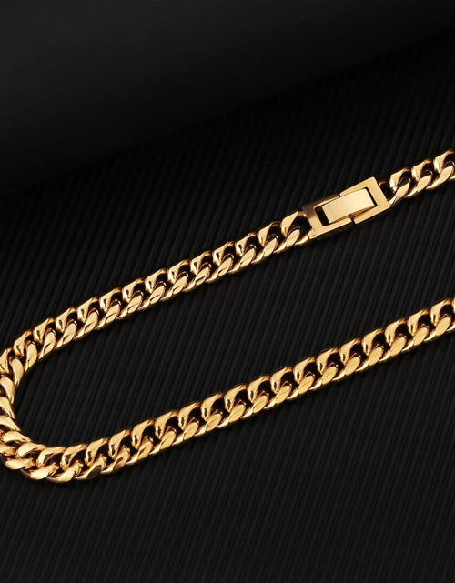 Load image into Gallery viewer, The Golden Age® - 8mm Miami Cuban Link Chain 18K Gold Plated by Bling Proud | Urban Jewelry Online Store
