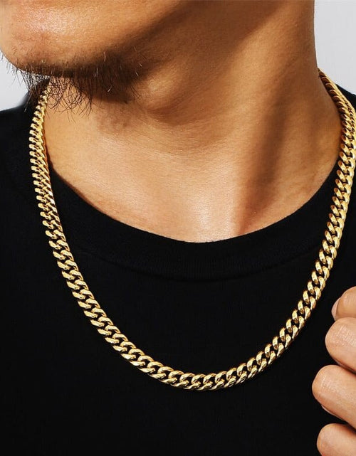 Load image into Gallery viewer, The Golden Age® - 8mm Miami Cuban Link Chain 18K Gold Plated by Bling Proud | Urban Jewelry Online Store
