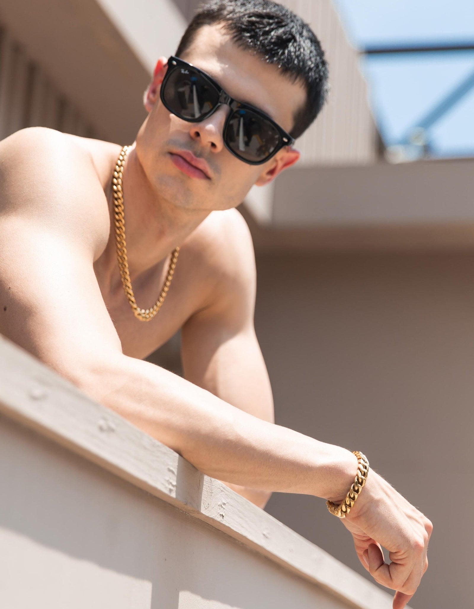 The Golden Nugget® - 12mm Iced Miami Cuban Link Chain 18K Gold Plated with CZ Clasp by Bling Proud | Urban Jewelry Online Store