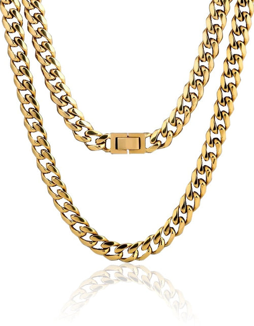 Load image into Gallery viewer, The Golden Time® - 10mm Miami Cuban Link Chain 18K Gold Plated by Bling Proud | Urban Jewelry Online Store
