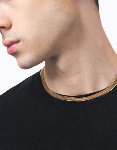 Load image into Gallery viewer, The Kukulcan Serpent® - 925 Sterling Silver Herringbone Snake Chain 14K Gold Plated by Bling Proud | Urban Jewelry Online Store
