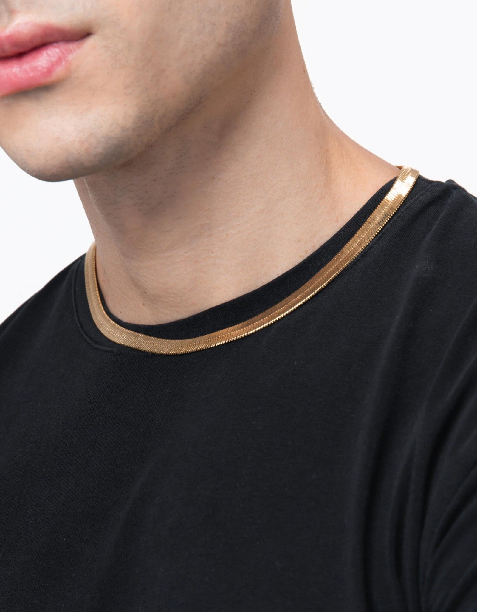 The Kukulcan Serpent® - 925 Sterling Silver Herringbone Snake Chain 14K Gold Plated by Bling Proud | Urban Jewelry Online Store