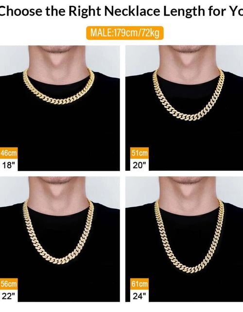 Load image into Gallery viewer, The Lion Heart® - 12mm 2 Rows Iced Out Diamond Cuban Link Chain in 14K Gold by Bling Proud | Urban Jewelry Online Store
