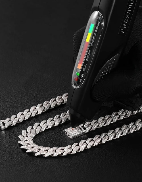 Load image into Gallery viewer, The Proud Moment II® - 20mm Iced Out 3 Row Diamond Prong Cuban Link Chain Choker in White Gold by Bling Proud | Urban Jewelry Online Store
