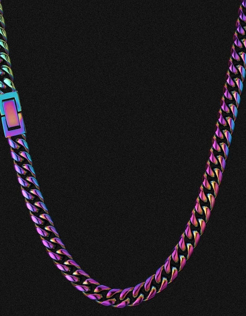 Load image into Gallery viewer, The Rainbow Baby® - 8mm Rainbow Miami Cuban Link Chain by Bling Proud | Urban Jewelry Online Store
