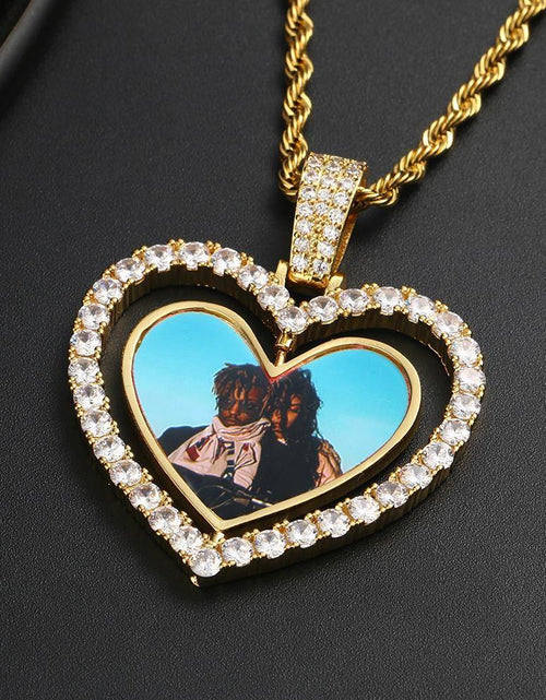 Load image into Gallery viewer, THE ROTATING LOVE® - Custom Two-faced Photo Pendant by Bling Proud | Urban Jewelry Online Store
