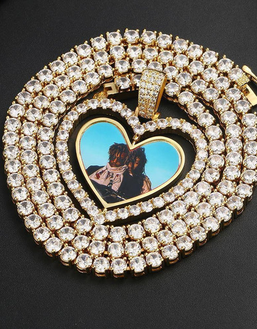 Load image into Gallery viewer, THE ROTATING LOVE® - Custom Two-faced Photo Pendant by Bling Proud | Urban Jewelry Online Store
