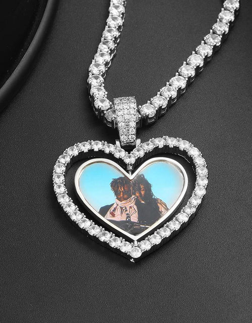 Load image into Gallery viewer, THE ROTATING LOVE® - Custom Two-faced Photo Pendant by Bling Proud | Urban Jewelry Online Store

