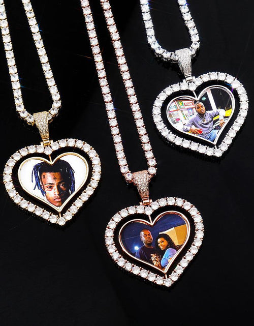 Load image into Gallery viewer, THE ROTATING LOVE® - Custom Two-faced Photo Pendant by Bling Proud | Urban Jewelry Online Store
