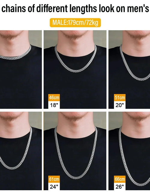 Load image into Gallery viewer, The Silver Lining Ⅱ® - Cuban Link Chain Silver White Gold (Push Button Clasp) by Bling Proud | Urban Jewelry Online Store
