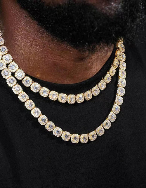 Load image into Gallery viewer, THE STAR CLUSTER® - 10mm Cluster Tennis Chain in 14K Gold by Bling Proud | Urban Jewelry Online Store
