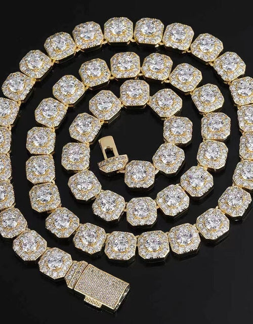 Load image into Gallery viewer, THE STAR CLUSTER® - 10mm Cluster Tennis Chain in 14K Gold by Bling Proud | Urban Jewelry Online Store
