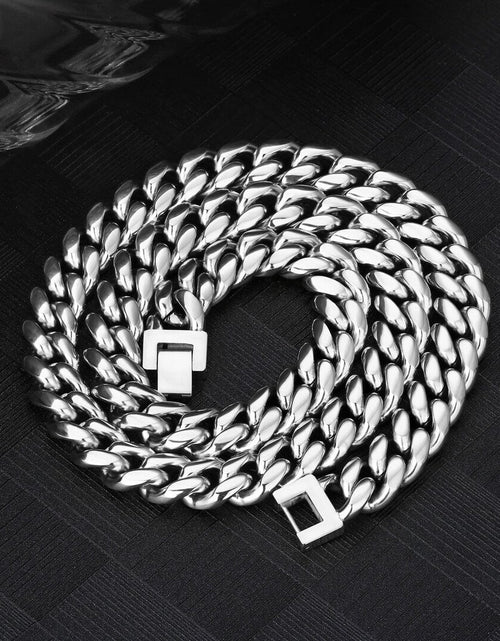 Load image into Gallery viewer, The Stormtrooper II® - 12mm Miami Cuban Link Chain White Gold Plated by Bling Proud | Urban Jewelry Online Store
